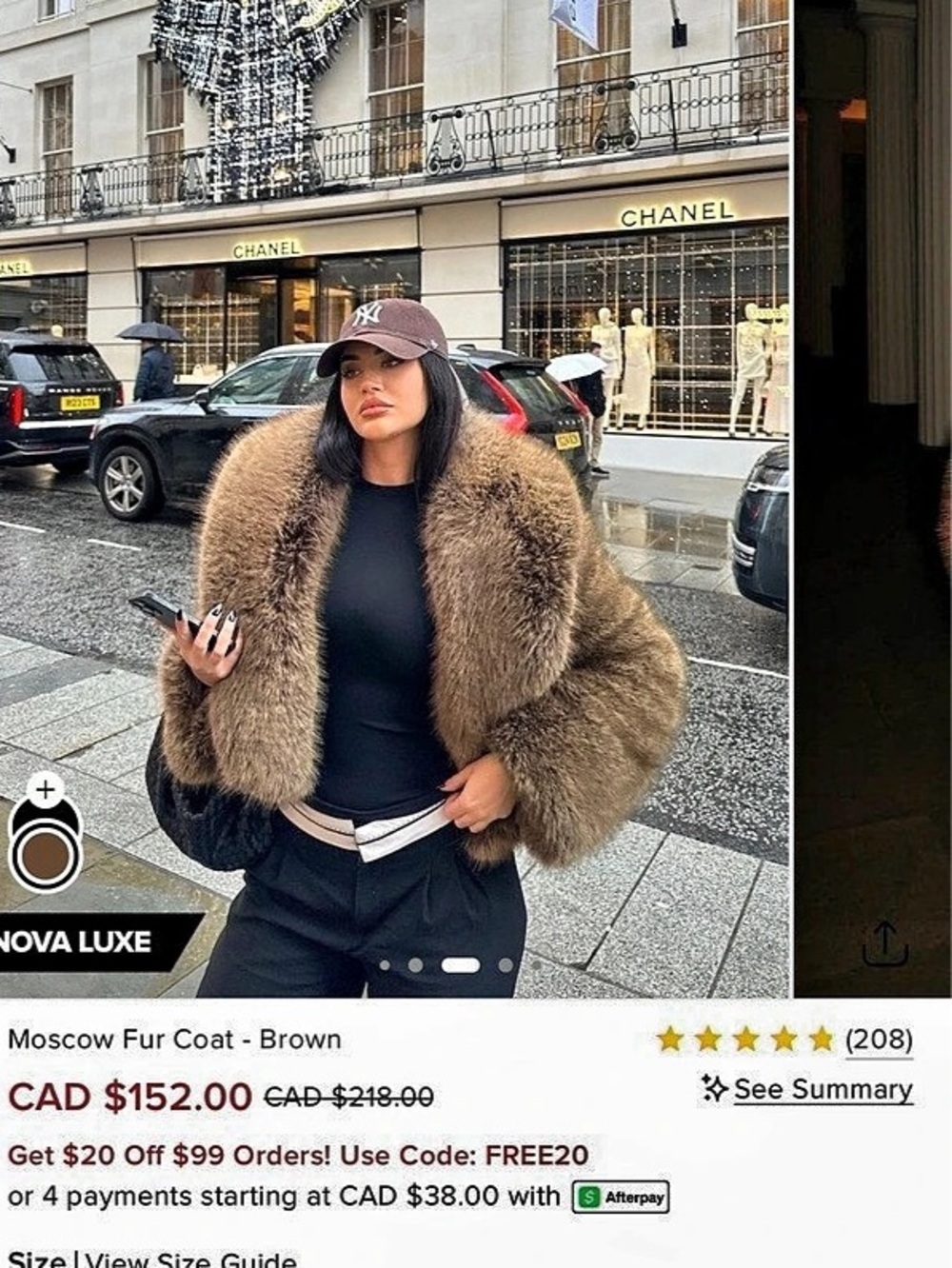Nova Luxe Nova Plush Faux Fur Teddy Coat in Brown Size Large Like New